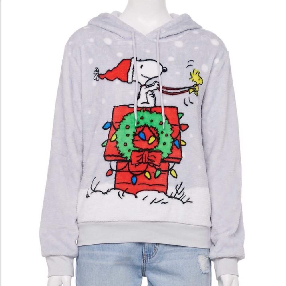 Juniors Peanuts Snoopy & Woodstock Hoodie